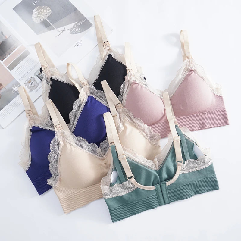Women's Wireless Nursing Bra – Seamless Breathable Maternity Breastfeeding Bra