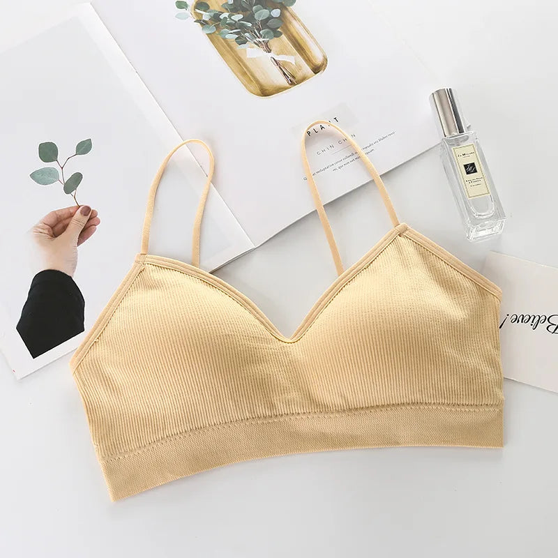 Women's Seamless Padded Sports Bra – Wire-Free Running Bralette | One Size S-M