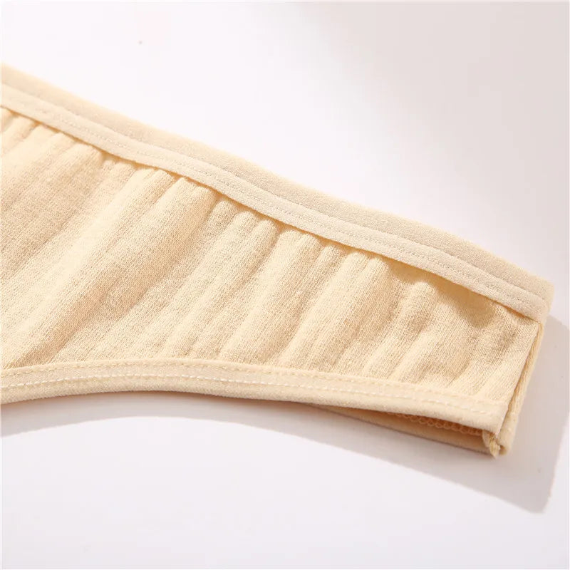 FINETOO 7PCS/Set G-string Cotton Women Lingerie Panties Thong Female Underwear Sexy Pantys Underpant Girl Intimates Thongs S-XL