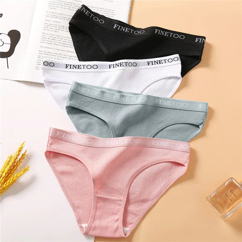 Cotton Low-Rise Brief Panties – Soft Everyday Underwear for Women (M–2XL, 3 Styles, Multiple Colors)