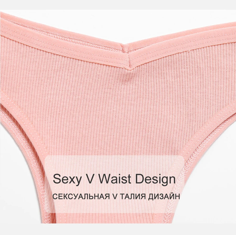 V-Waist Cotton Brazilian Brief Panties – Sexy Low-Rise Breathable Underwear for Women (M–XL, 9 Colors)