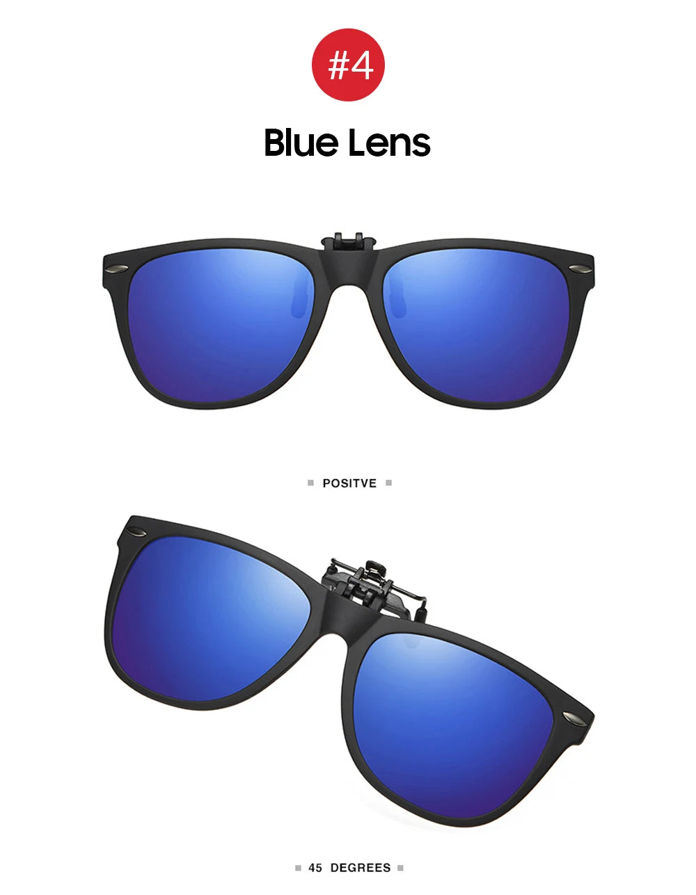 Flip-Up Clip-On Sunglasses | 9 Lens Options