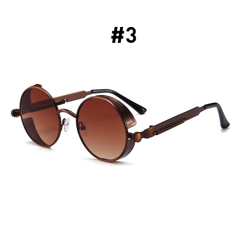 Round Steampunk Sunglasses | Metal Frame, 10 Color Options