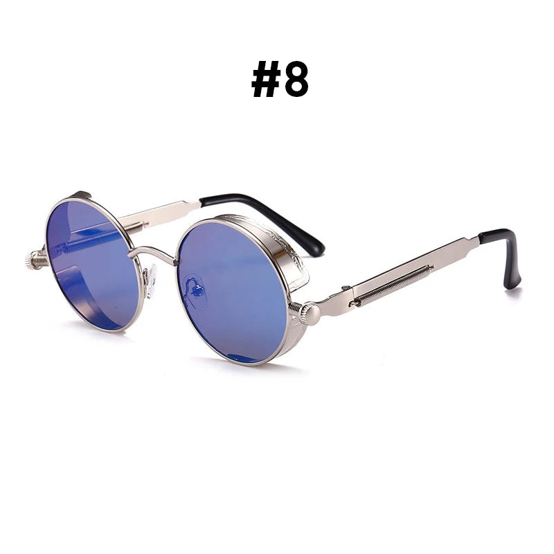 Round Steampunk Sunglasses | Metal Frame, 10 Color Options