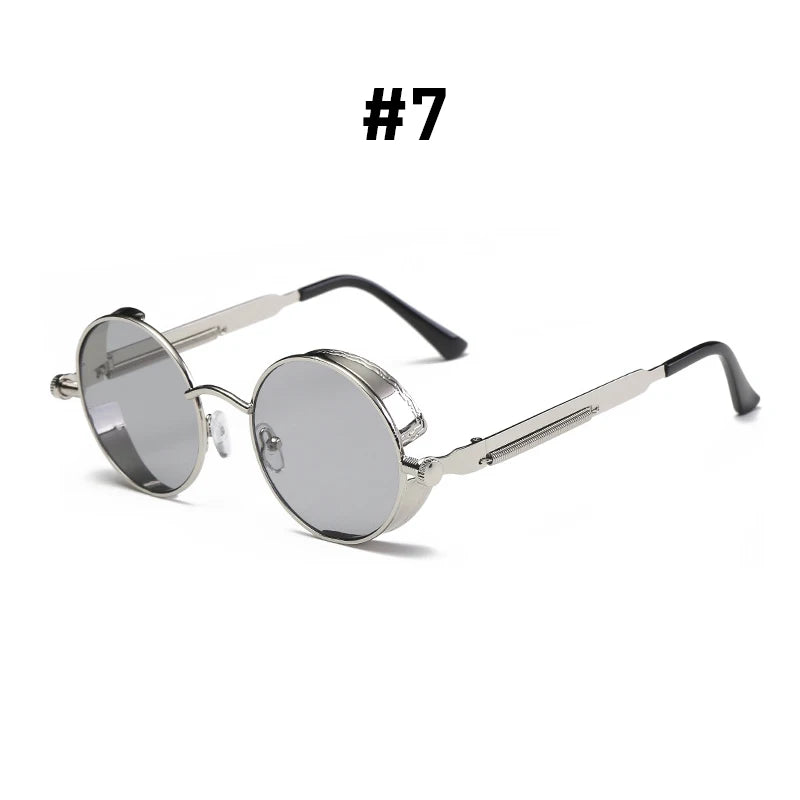 Round Steampunk Sunglasses | Metal Frame, 10 Color Options