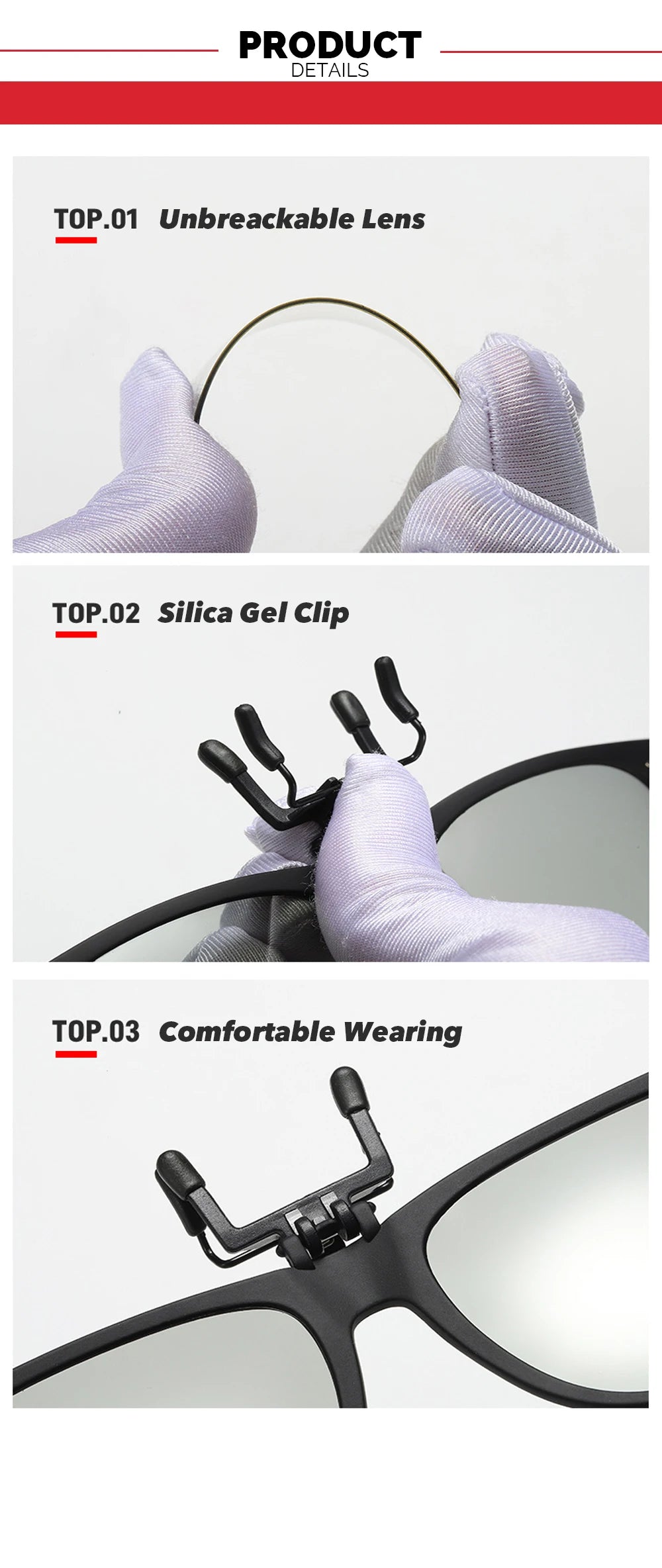 Flip-Up Clip-On Sunglasses | 9 Lens Options