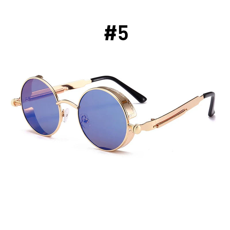 Round Steampunk Sunglasses | Metal Frame, 10 Color Options