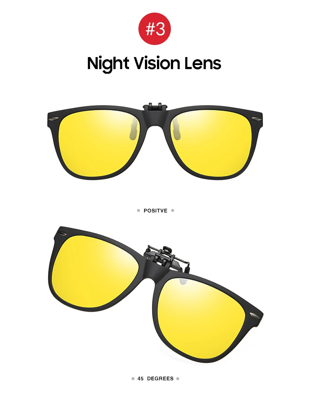 Flip-Up Clip-On Sunglasses | 9 Lens Options