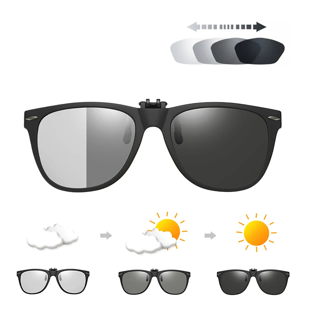 Flip-Up Clip-On Sunglasses | 9 Lens Options