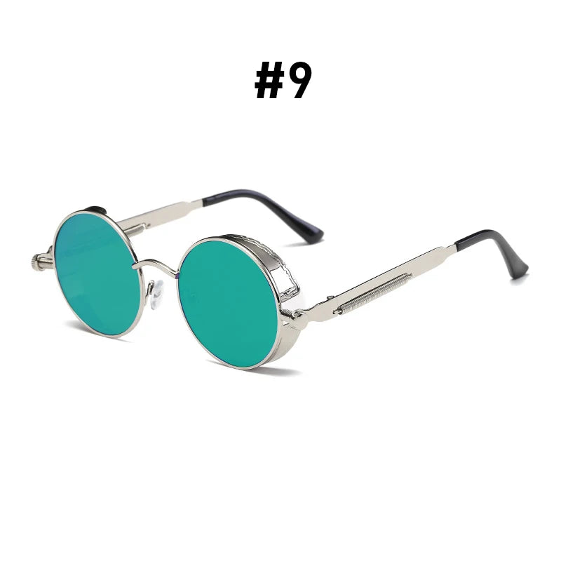 Round Steampunk Sunglasses | Metal Frame, 10 Color Options