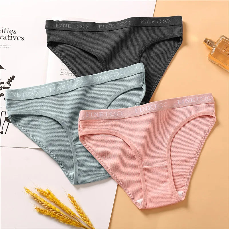 Cotton Low-Rise Brief Panties – Soft Everyday Underwear for Women (M–2XL, 3 Styles, Multiple Colors)