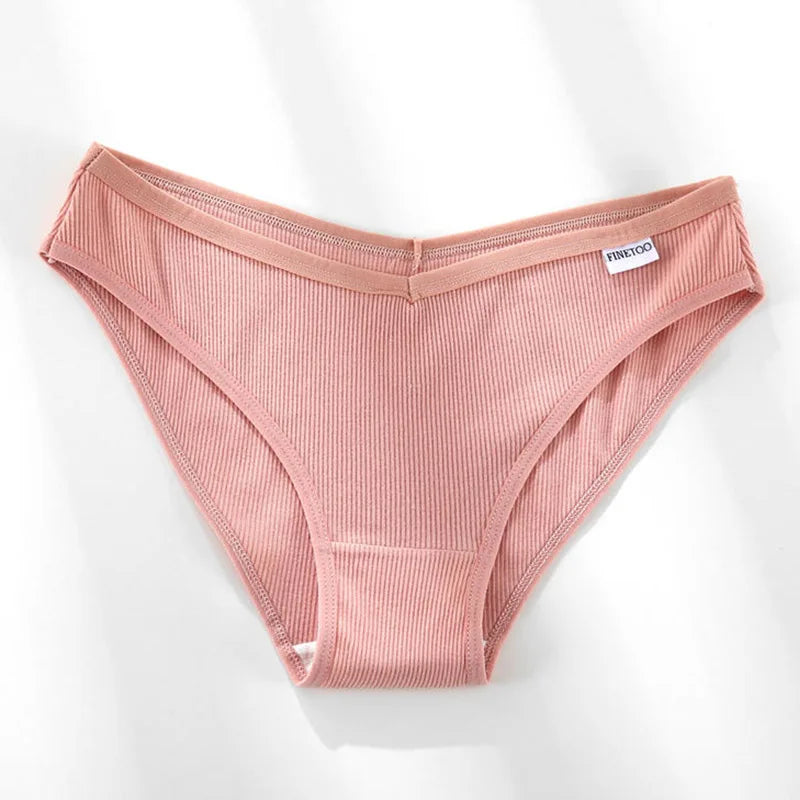Cotton Low-Rise Brief Panties – Soft Everyday Underwear for Women (M–2XL, 3 Styles, Multiple Colors)