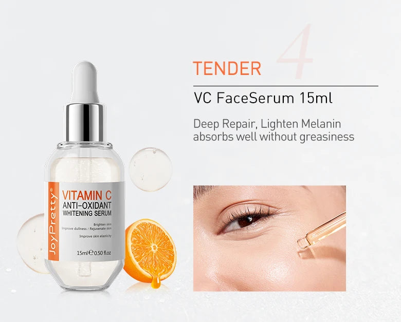 Vitamin C Brightening Skincare Set – Dark Spot Removal, Whitening & Deep Hydration