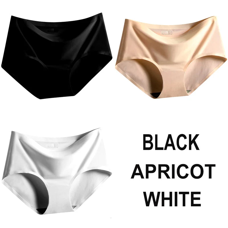 3PCS/Set Seamless Panties Women Panties Sexy Female Underpants Briefs Invisible Pantys Solid Color Soft Intimate Lingerie M-2XL