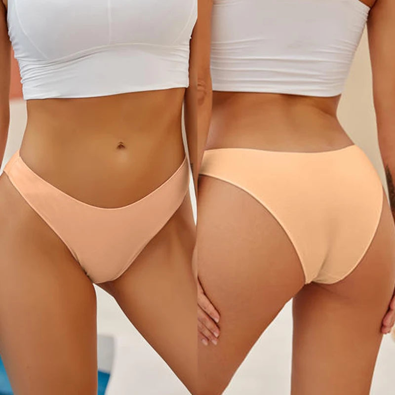FINETOO M-2XL Women Cotton Soft Panties Midi Waist Pantys Lingerie Femme Panty Briefs Woman Underpants Sexy Underwear for Girls