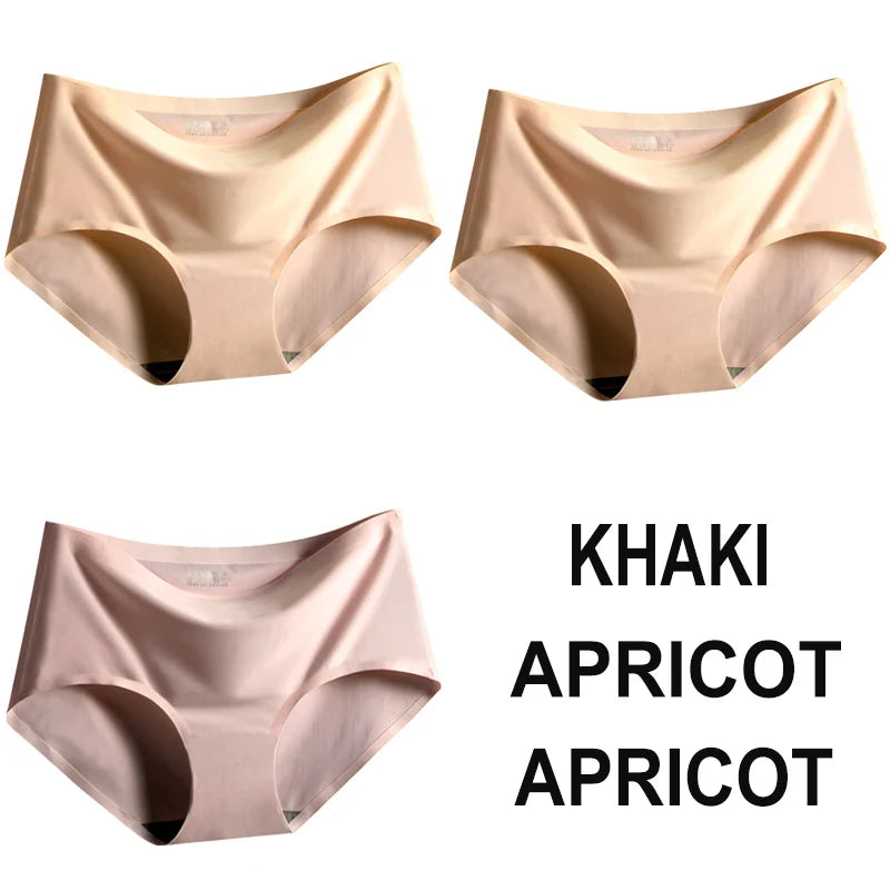 3PCS/Set Seamless Panties Women Panties Sexy Female Underpants Briefs Invisible Pantys Solid Color Soft Intimate Lingerie M-2XL