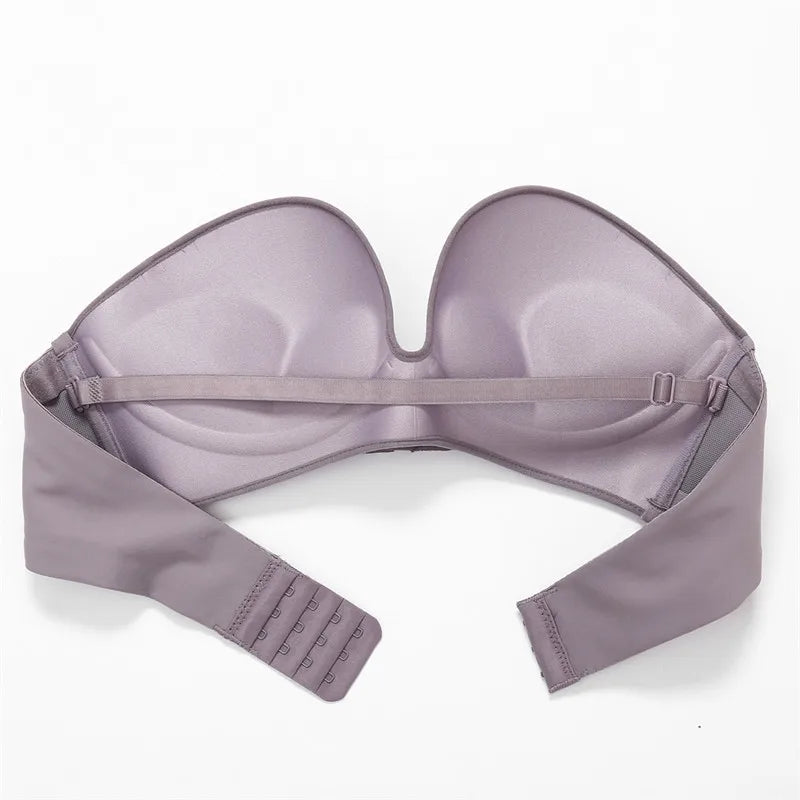 Front Closure Sexy Push Up Bra Women Invisible Bras Underwear Lingerie for Female Brassiere Strapless Seamless Bralette ABC Cup