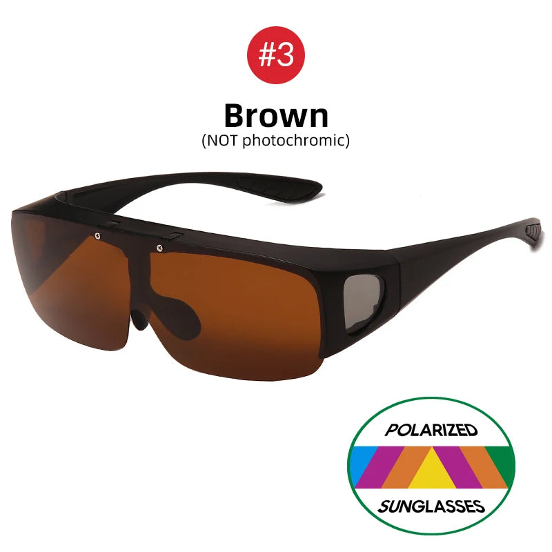 Flip-Up Fit-Over Sunglasses | Square Frame, 5 Lens Options