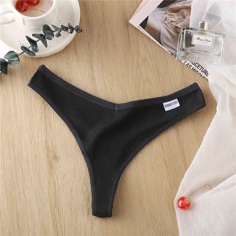 Sexy Panties Women G-string Cotton Feamle Underwear Panties Low Waist Thong Underpants 6 Solid Color Pantys Intimates Lingerie