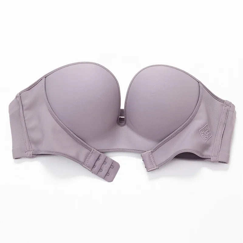 Front Closure Sexy Push Up Bra Women Invisible Bras Underwear Lingerie for Female Brassiere Strapless Seamless Bralette ABC Cup