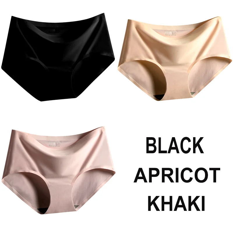 3PCS/Set Seamless Panties Women Panties Sexy Female Underpants Briefs Invisible Pantys Solid Color Soft Intimate Lingerie M-2XL