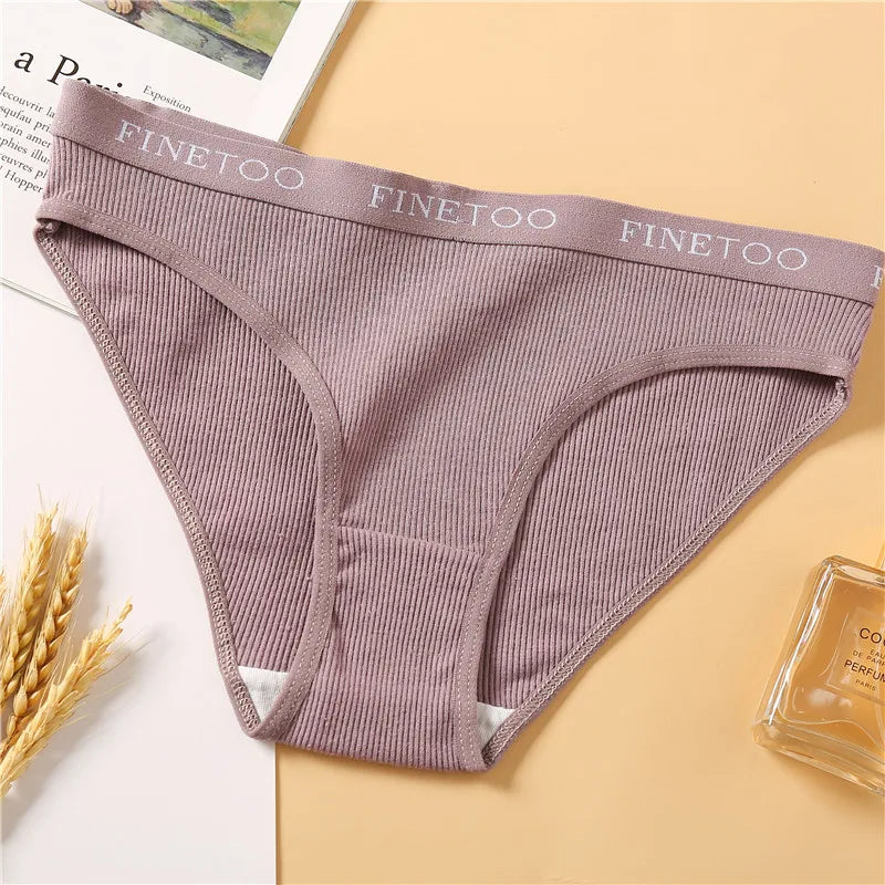 Cotton Low-Rise Brief Panties – Soft Everyday Underwear for Women (M–2XL, 3 Styles, Multiple Colors)