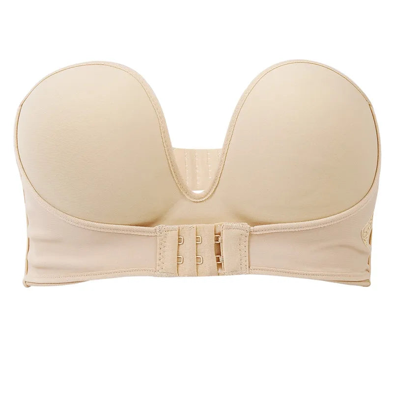 Front Closure Sexy Push Up Bra Women Invisible Bras Underwear Lingerie for Female Brassiere Strapless Seamless Bralette ABC Cup