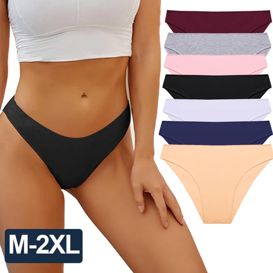 Women's Cotton Midi-Waist Briefs – Soft High-Rise Lace Panties | Everyday Underwear (M–2XL)