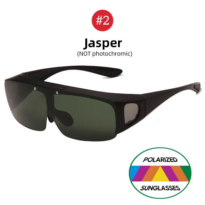 Flip-Up Fit-Over Sunglasses | Square Frame, 5 Lens Options