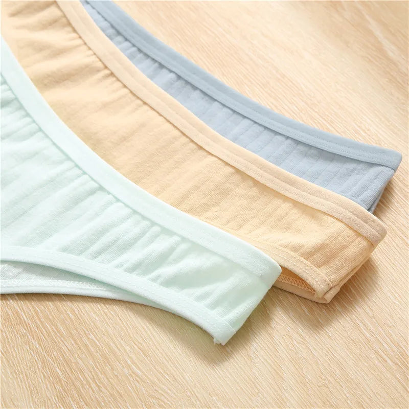 FINETOO 7PCS/Set G-string Cotton Women Lingerie Panties Thong Female Underwear Sexy Pantys Underpant Girl Intimates Thongs S-XL