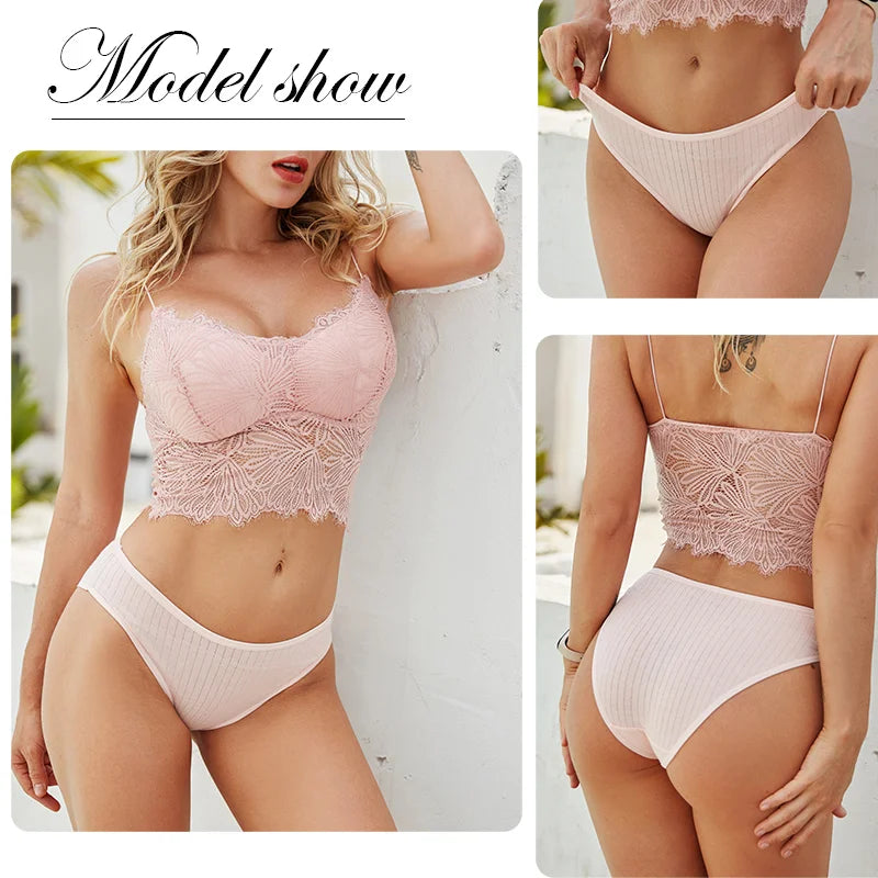 3-Pack Cotton Brief Panties – Soft Low-Rise Everyday Underwear for Women (M–2XL, 28 Color Sets, 2 Styles)