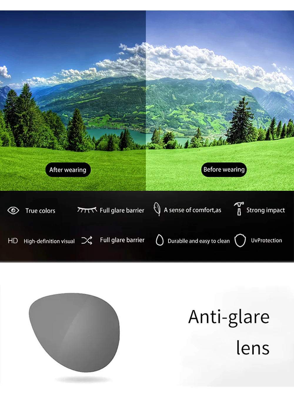 Flip-Up Fit-Over Sunglasses | Square Frame, 5 Lens Options
