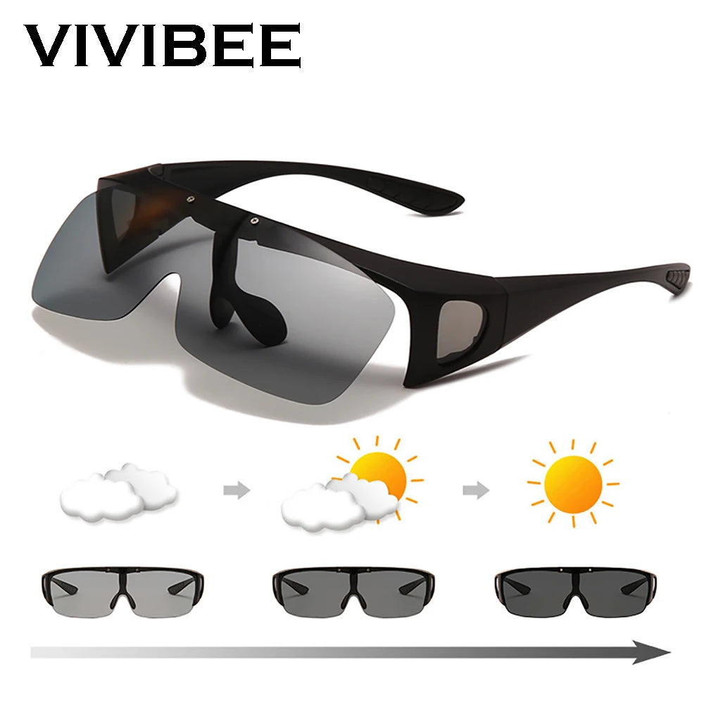 Flip-Up Fit-Over Sunglasses | Square Frame, 5 Lens Options