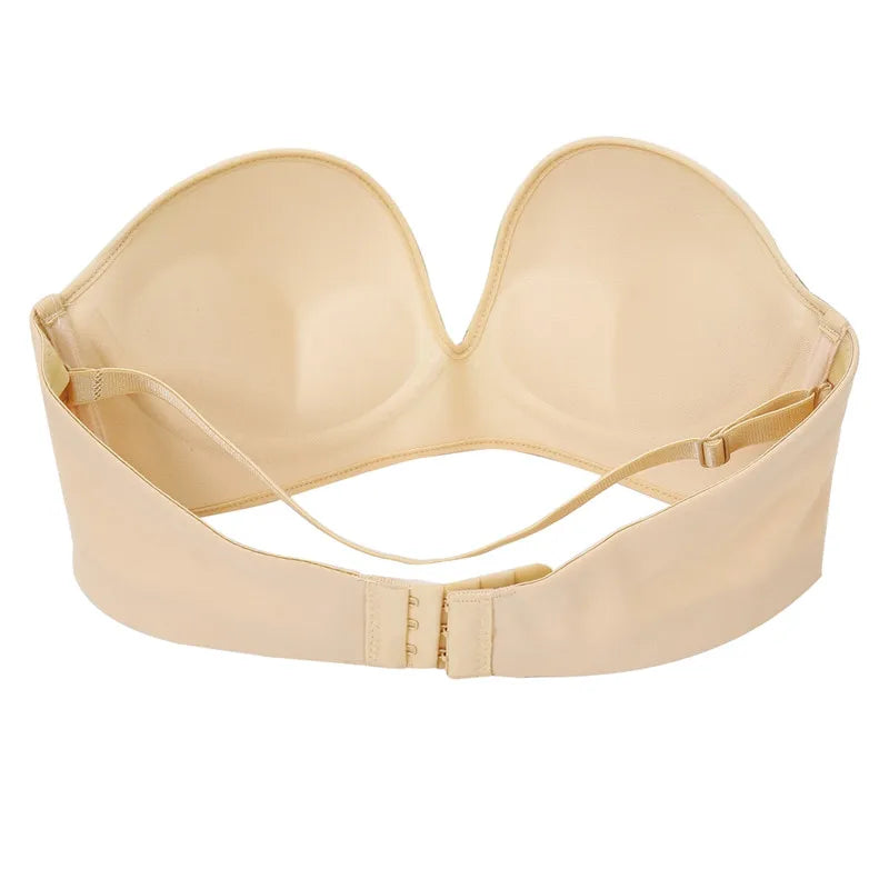 Front Closure Sexy Push Up Bra Women Invisible Bras Underwear Lingerie for Female Brassiere Strapless Seamless Bralette ABC Cup