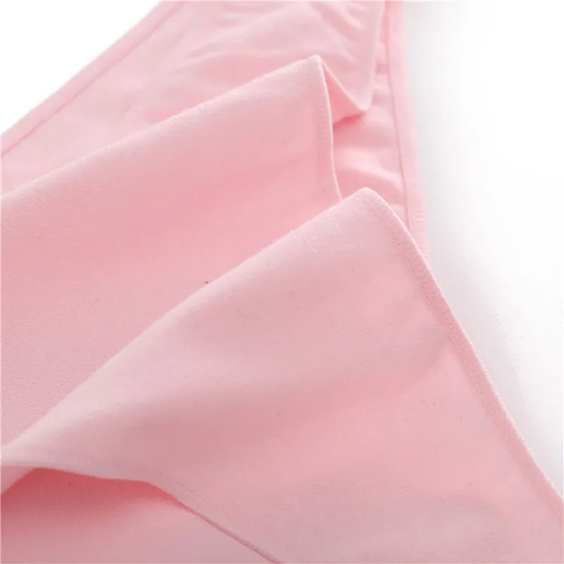 FINETOO M-2XL Women Cotton Soft Panties Midi Waist Pantys Lingerie Femme Panty Briefs Woman Underpants Sexy Underwear for Girls