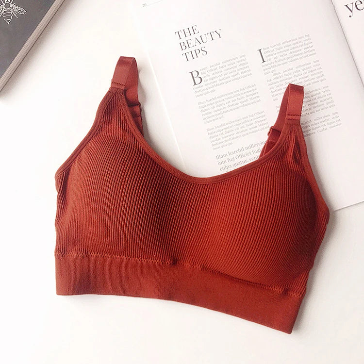 Women's Breathable Padded Sports Bra – Adjustable Straps | Anti-Sweat Shockproof Gym Workout Top