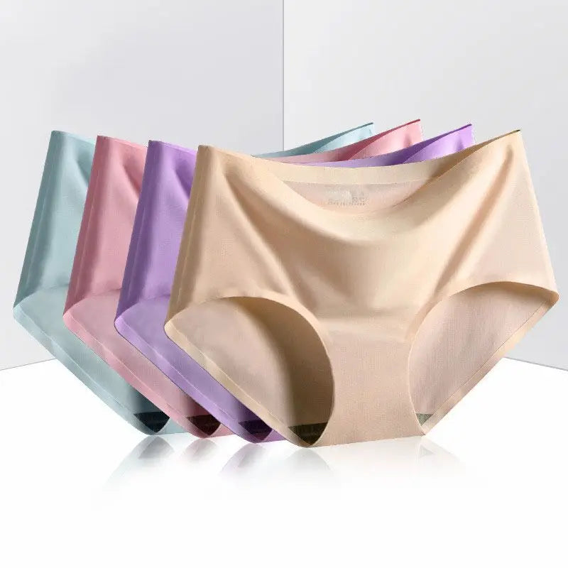 3PCS/Set Seamless Panties Women Panties Sexy Female Underpants Briefs Invisible Pantys Solid Color Soft Intimate Lingerie M-2XL