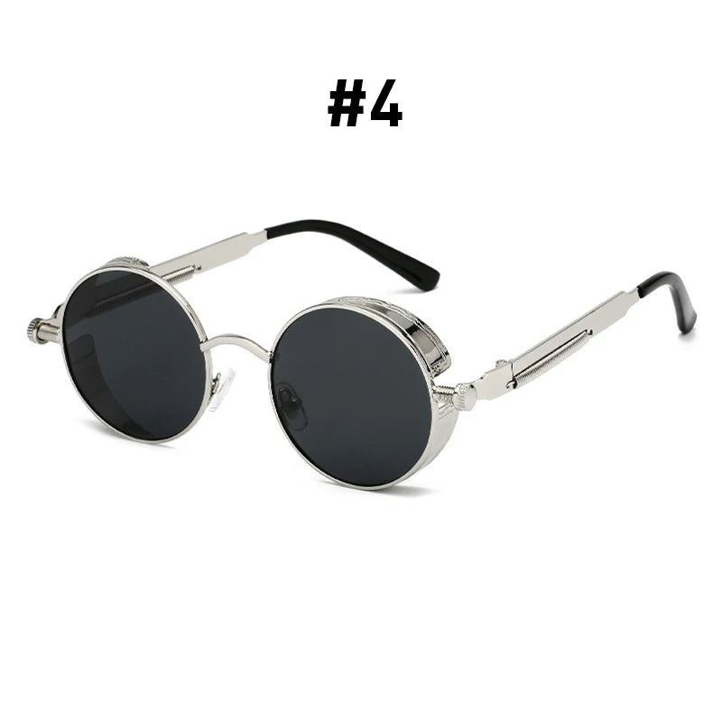 Round Steampunk Sunglasses | Metal Frame, 10 Color Options