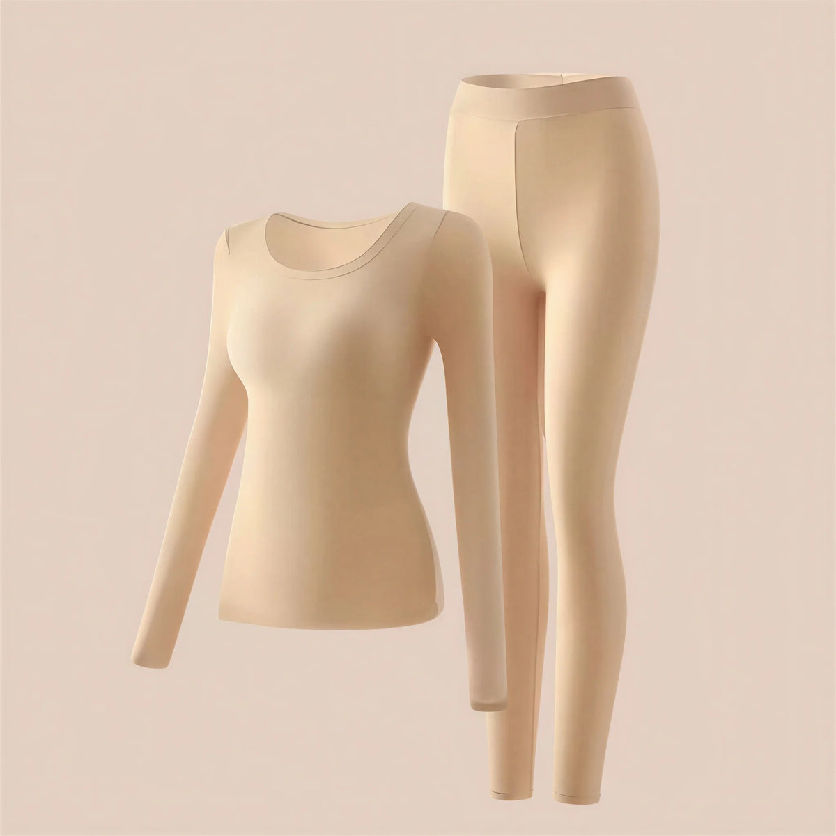 Thermal Underwear Set for Women – High-Elasticity Skin-Tight Warm Base Layer, Autumn/Winter (L–XL, 4 Colors)