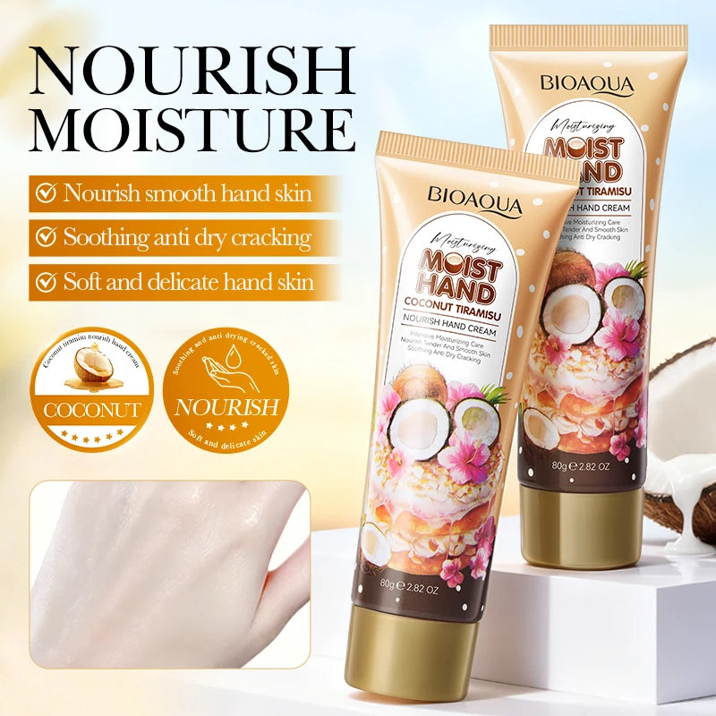 BIOAQUA Moisturizing Hand Cream – 80g, Four Scent Options