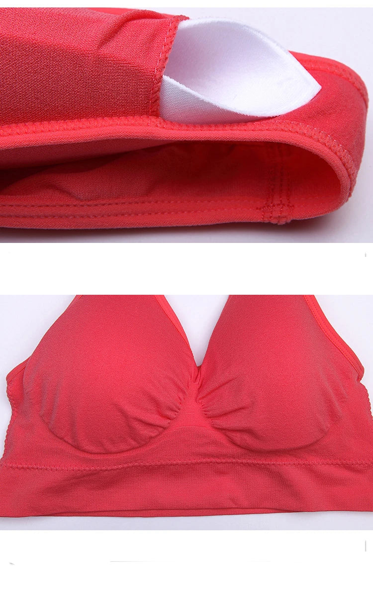 Women's Seamless Push-Up Sports Bra – Wire-Free Padded Vest Bralette | Gym Fitness Running