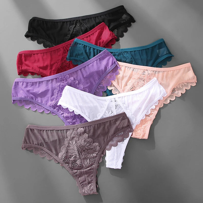 Women's Mesh Lace G-String Thong | Sheer Patchwork Sexy Underwear (S–XL)