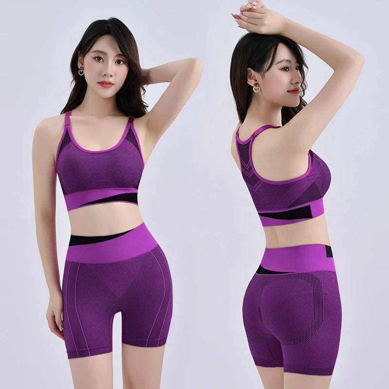Women's Double Layer Seamless Sports Bra – Sweat-Absorbing Shockproof Padded | Gym Yoga Running