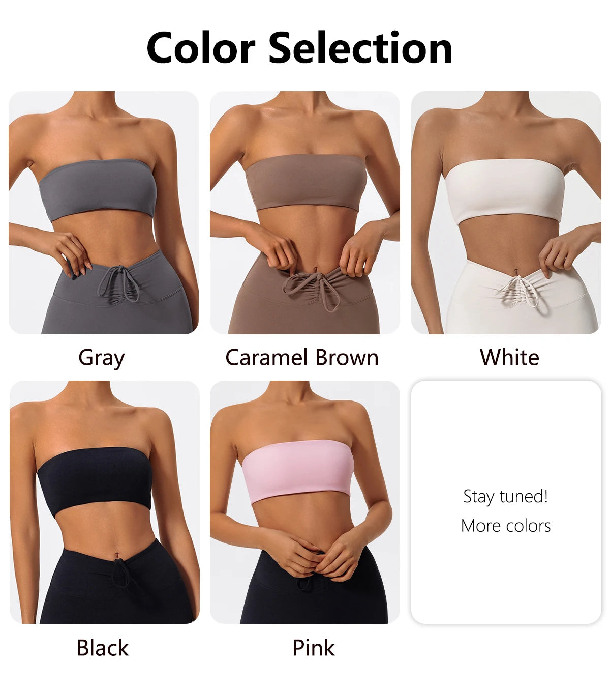 Strapless Sports Bra – Quick-Dry Tube Top Chest Wrap for Yoga, Gym & Fitness