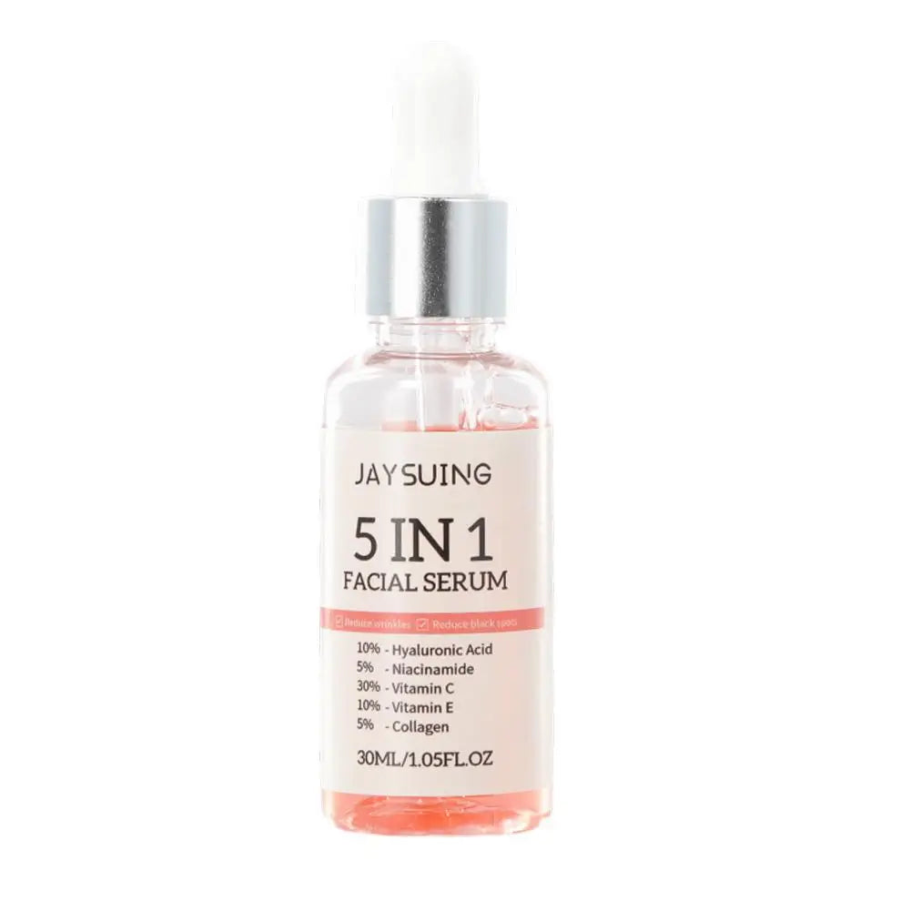 5-in-1 Vitamin C & Hyaluronic Acid Face Serum – Pore Minimizing, Brightening & Deep Moisturizing (30ml)