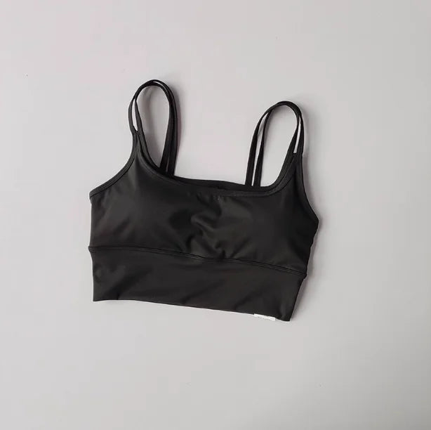 Women's Shockproof Gathering Sports Bra – Quick-Dry Suspender Vest | Yoga Fitness Running