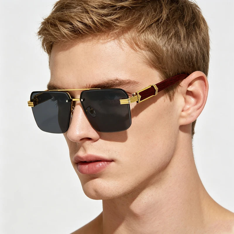 2-Pair Square Sunglasses Set | Unisex Plastic Frames