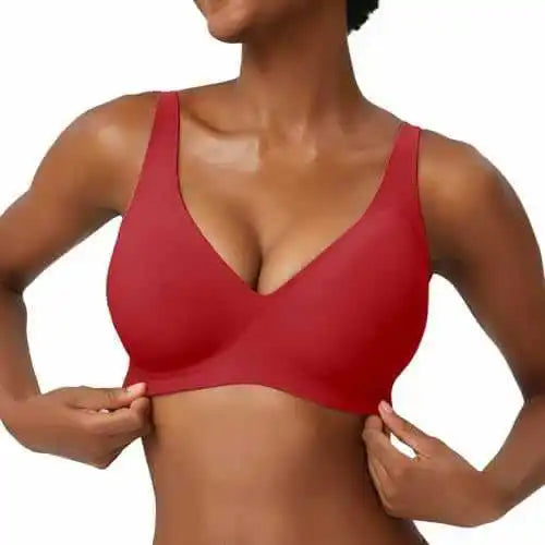 Women's Seamless Leopard Print Bra – Wire-Free Full Cup Push-Up | Breathable Everyday Bra