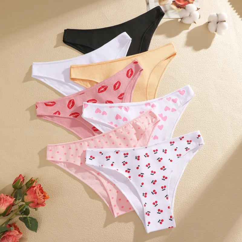 4-Pack Cotton Low-Rise Briefs – Soft Breathable Everyday Underwear for Women (M–2XL, 19 Color Sets)