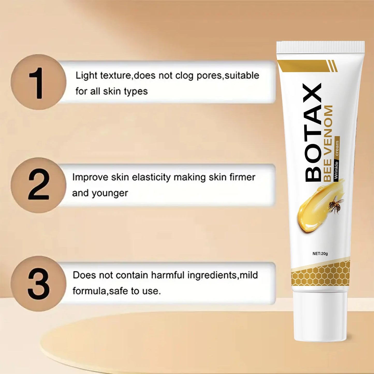 Bee Venom Eye Cream – Firms, Lifts & Hydrates for Youthful Eyes